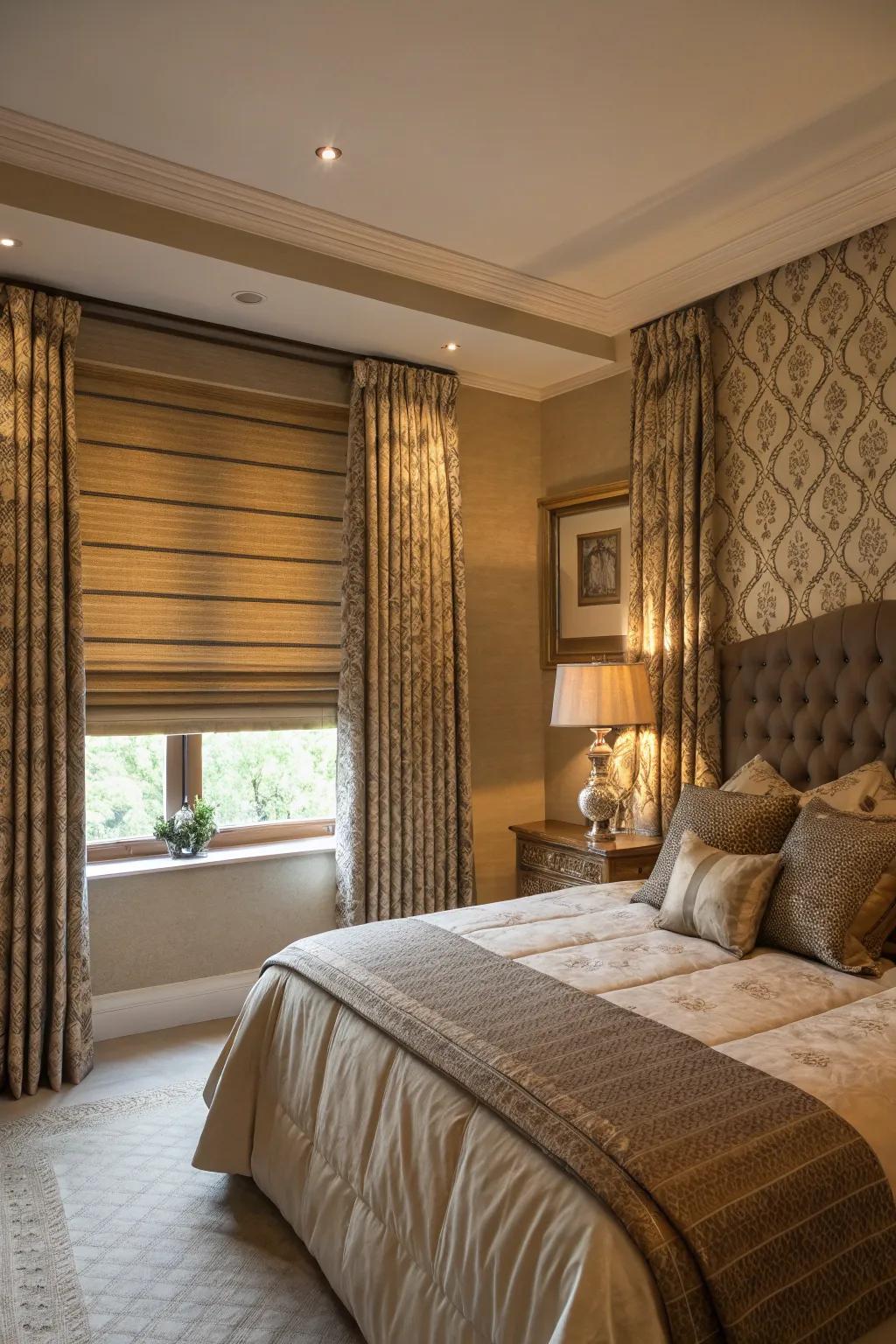 Layered screens imparting added texture and sophistication