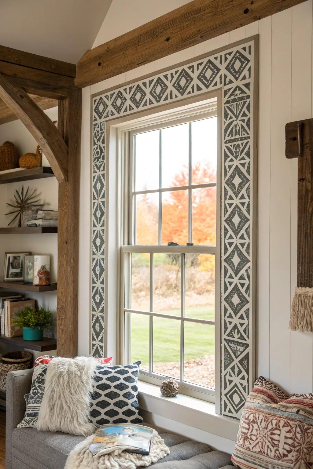 Geometric layouts bringing a contemporary spin to window outlining.