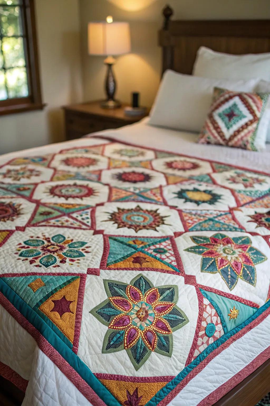 Symmetrical coverlets offer unexpected balance and visual satisfaction.