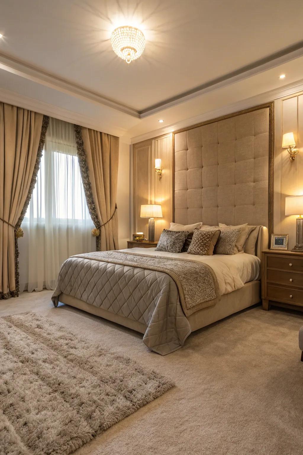 Deluxe carpets offer a luxurious touch with a subtle presence.