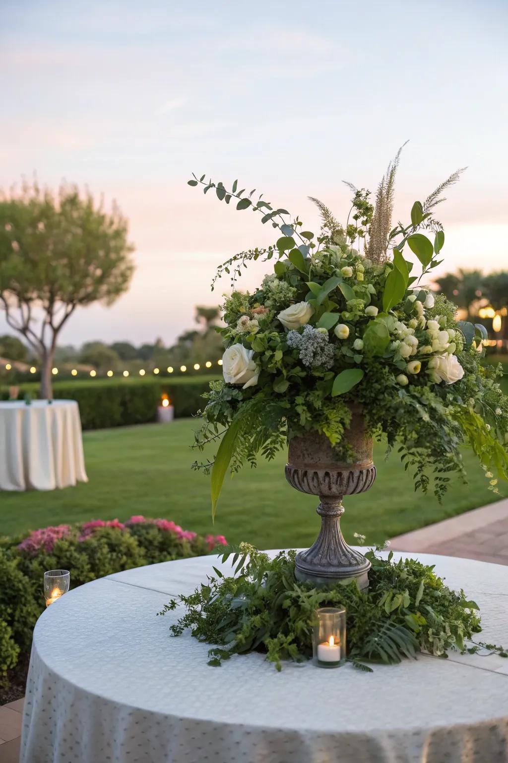 Foliage incorporates a fresh and polished touch to outdoor settings.