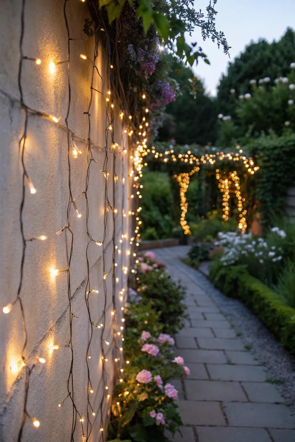String lights add a whimsical and enchanting ambience.