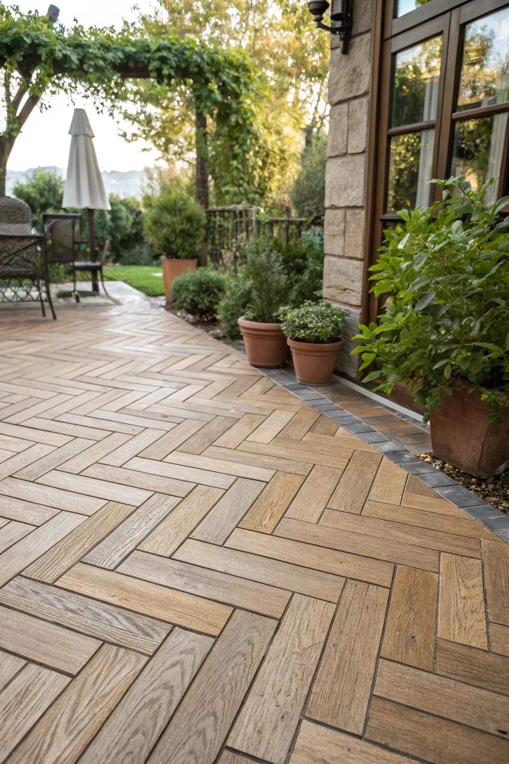 Get the warmth of wood with resilient wood-look tiles.
