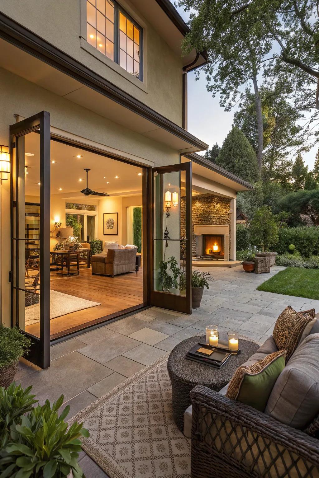 Seamless interconnections elevate the flux between your indoor and outdoor expanses.