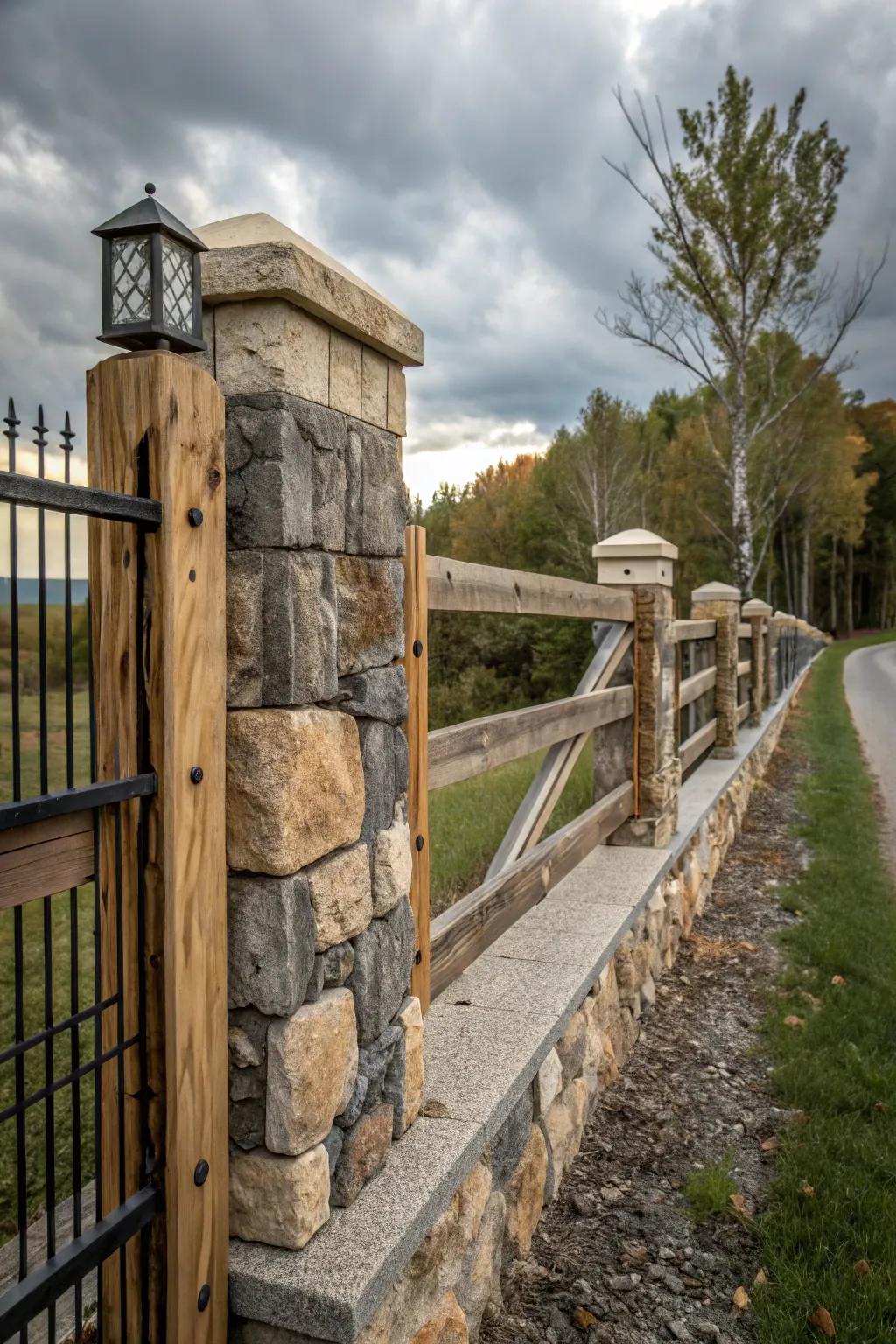 Lively boundary employing blended resources.