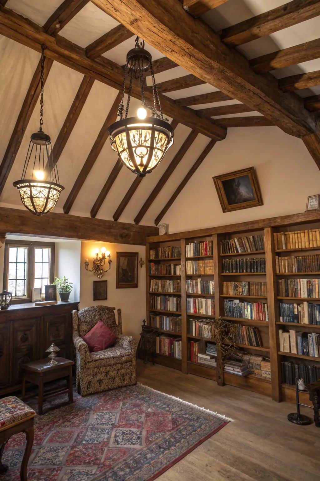 Put in old-fashioned charm with old lighting.