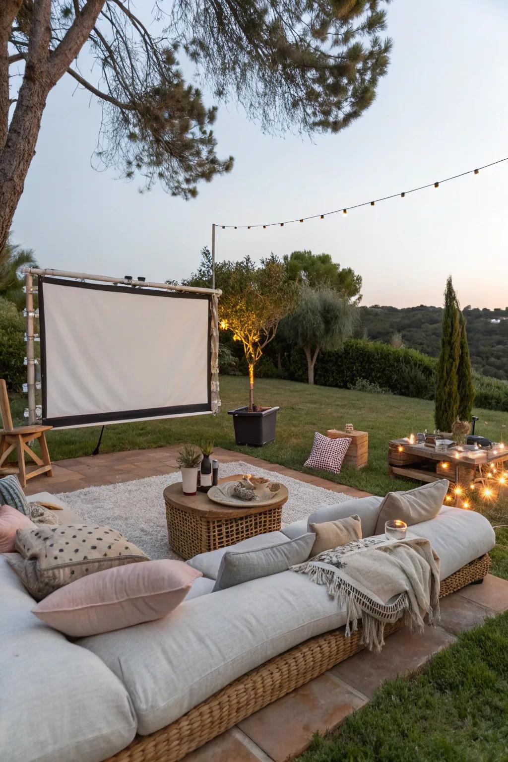 An exterior amphitheater for magical cinematic evenings.