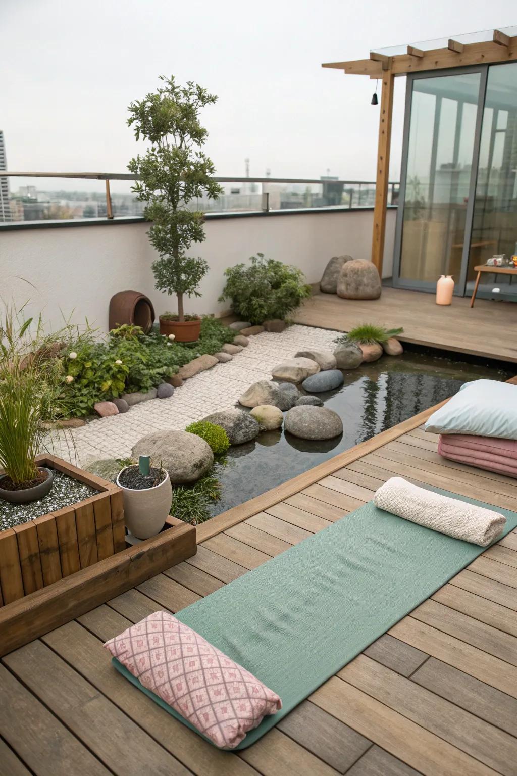Discover peace of mind atop your rooftop having a dedicated zen spot.