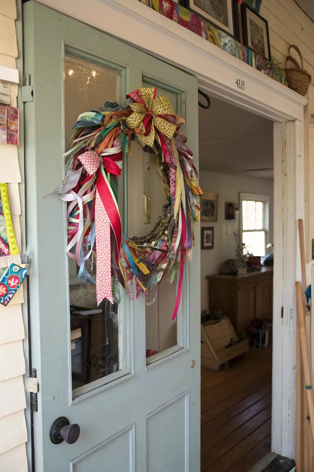 A varied wreath for a tailored decor statement.