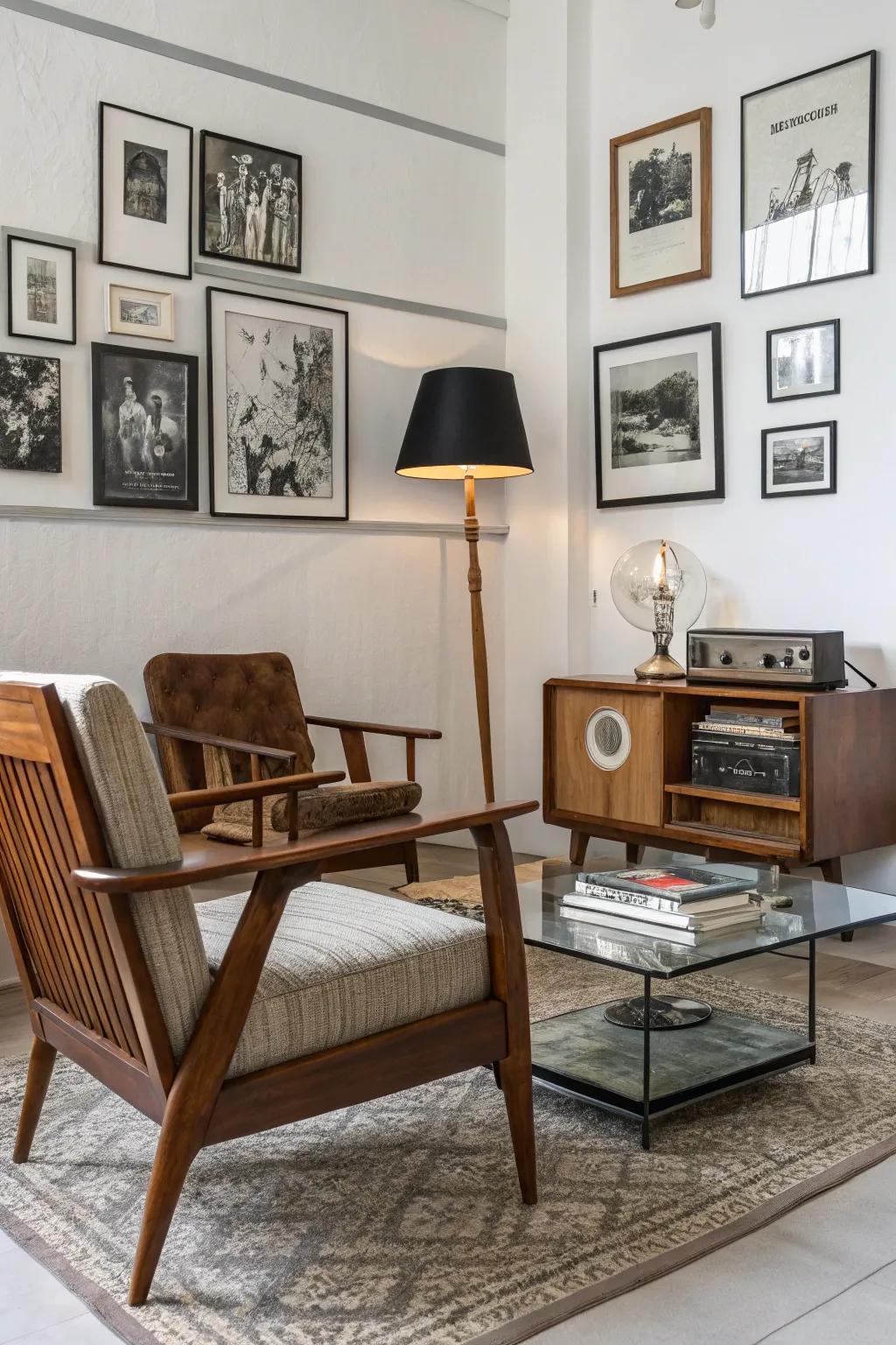 An area enriched with aged discoveries that incorporate character and appeal.