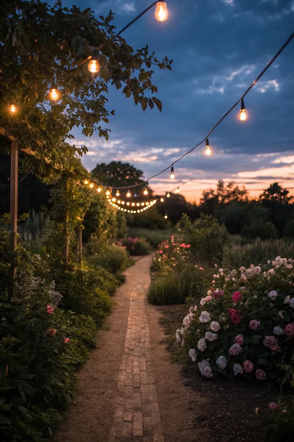 Natural lighting establishing a warm evening ambiance.