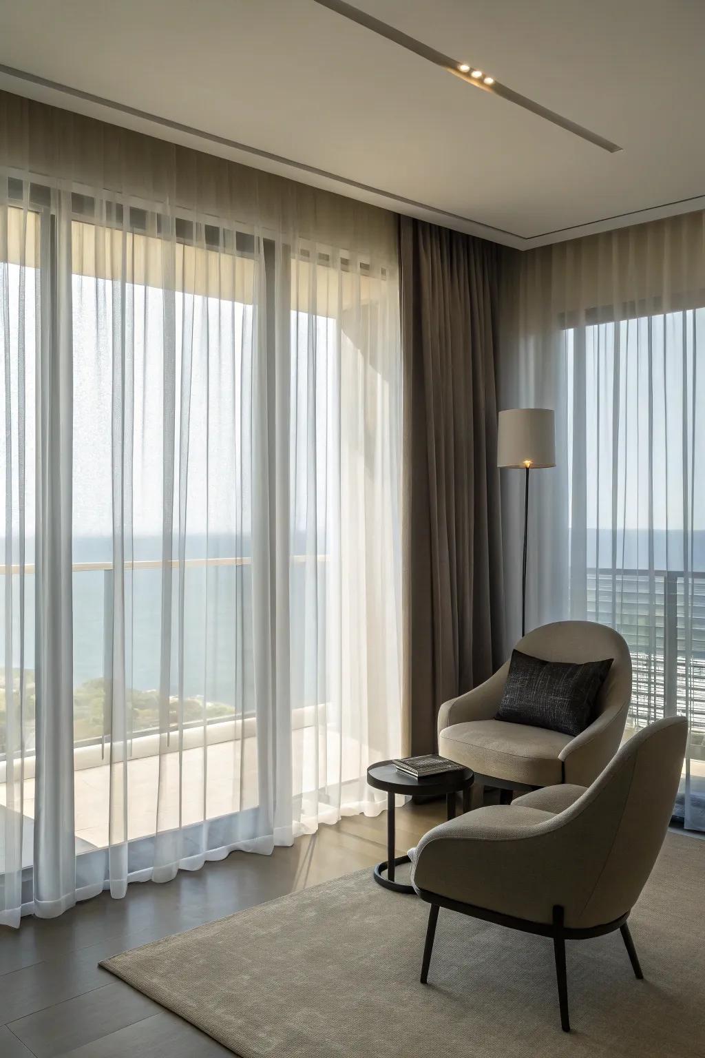 Concealed mechanics lend wispy curtains a refined, contemporary vibe that enhances every design style.
