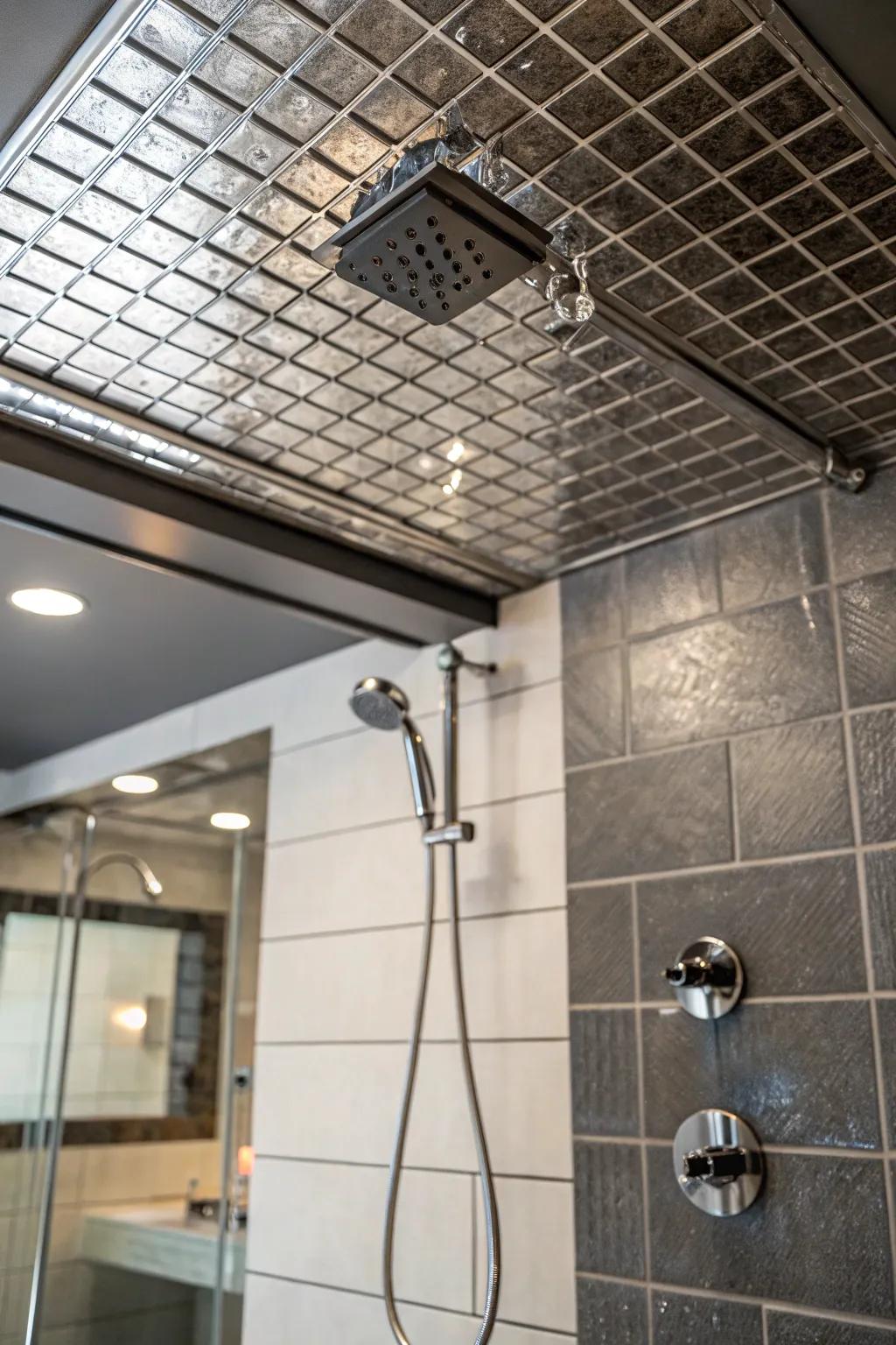 Metal squares provide a smooth, industrial finish.