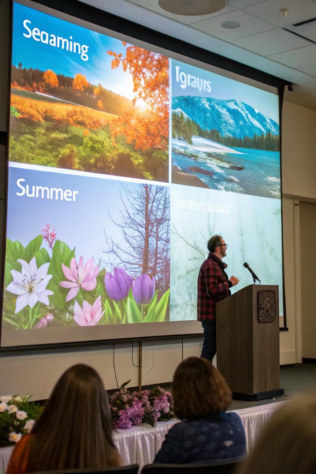 Slides showcasing holiday styles for timely connections.