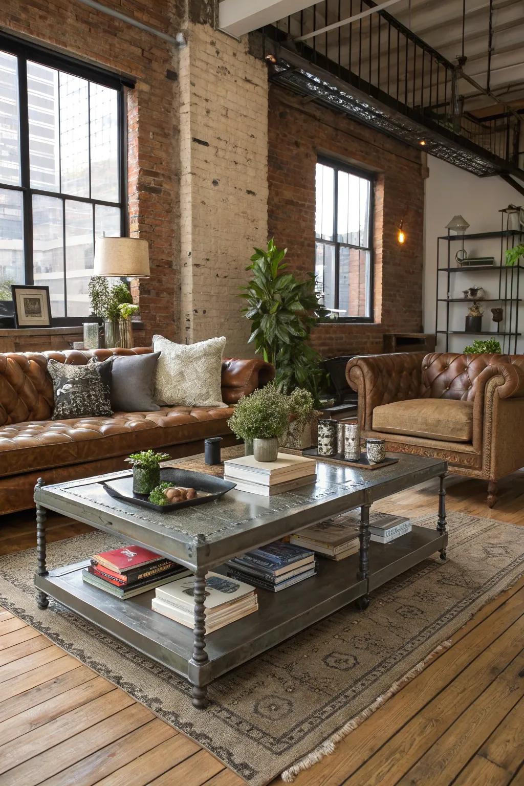 Iron tables introduce urban chic to modern homes.