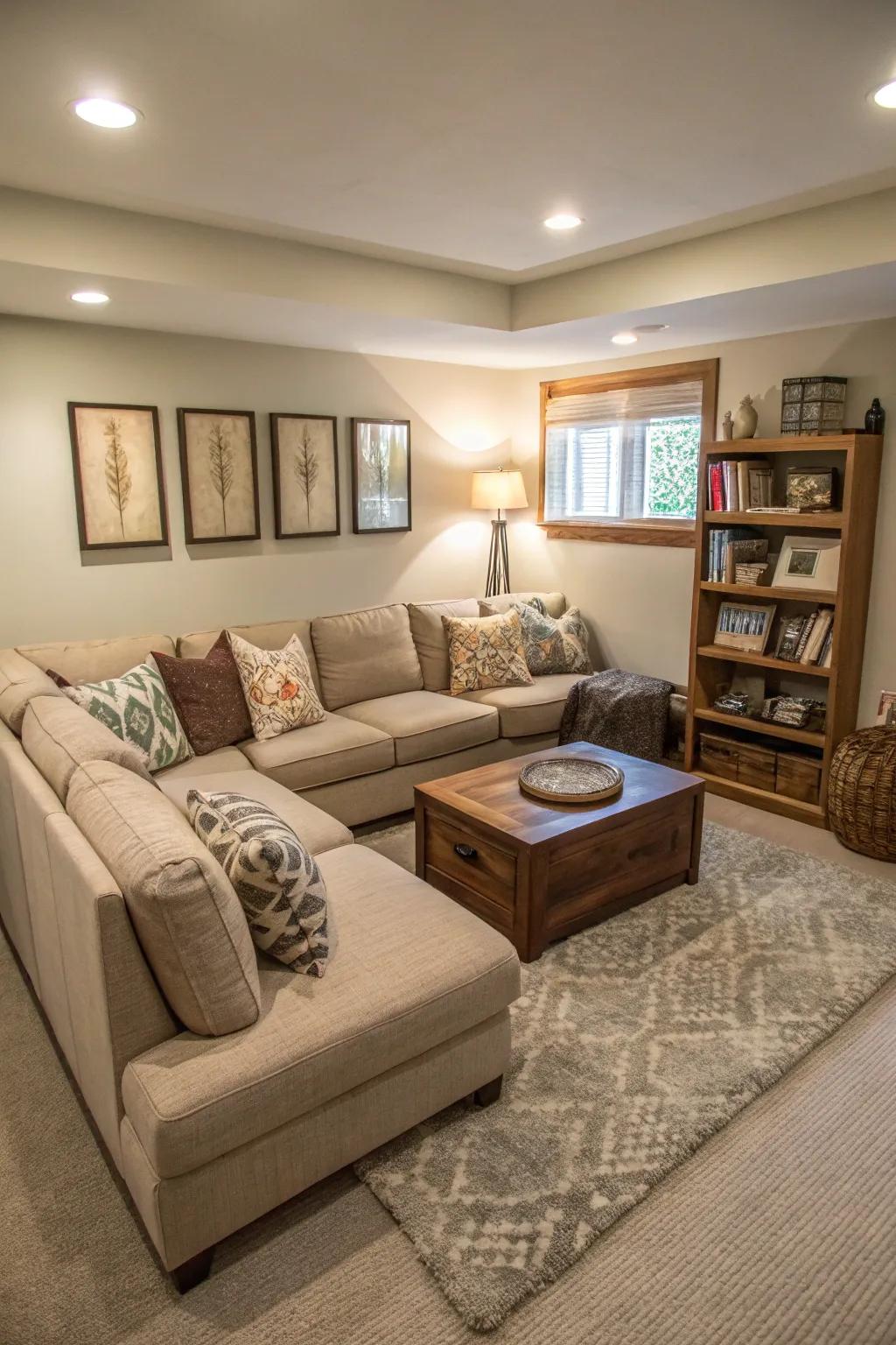 Corner seating maximizes the utilization of every inch.