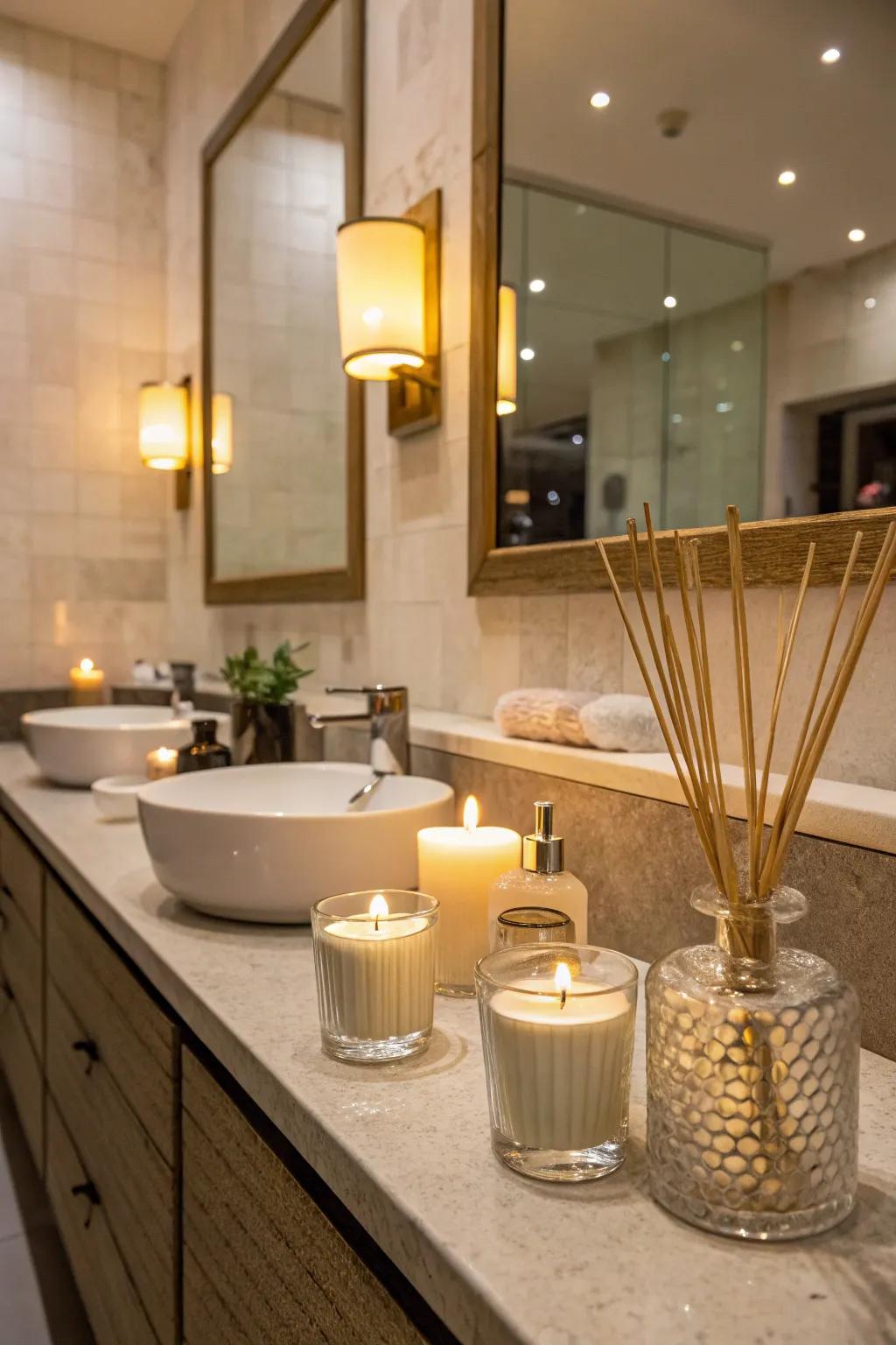 Scented setting enhances the sensory experience.