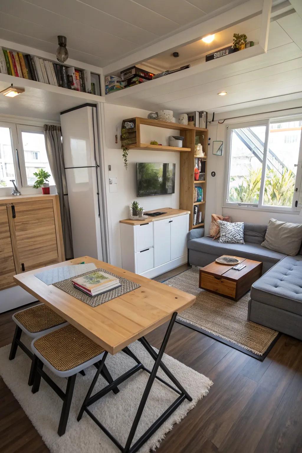 Adaptable furniture meets your needs effortlessly.