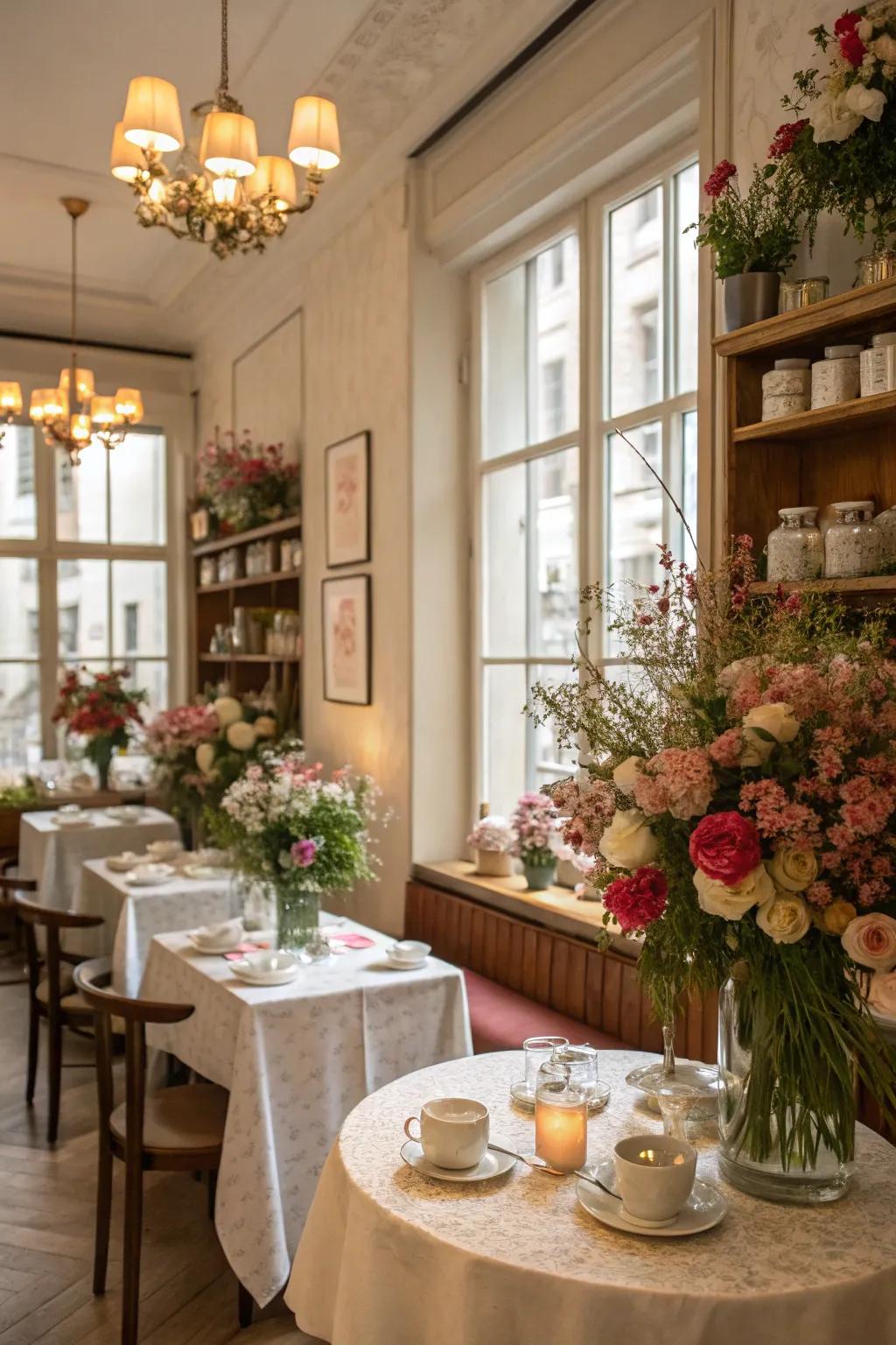 Time of year decor refreshes your tea space throughout the year.