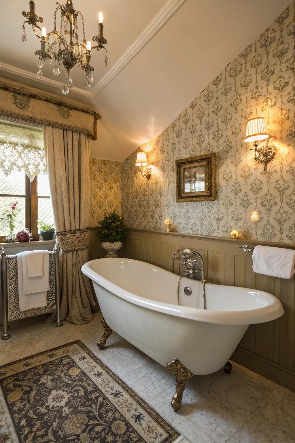 Tubs with claw feet introduce style that is timeless.