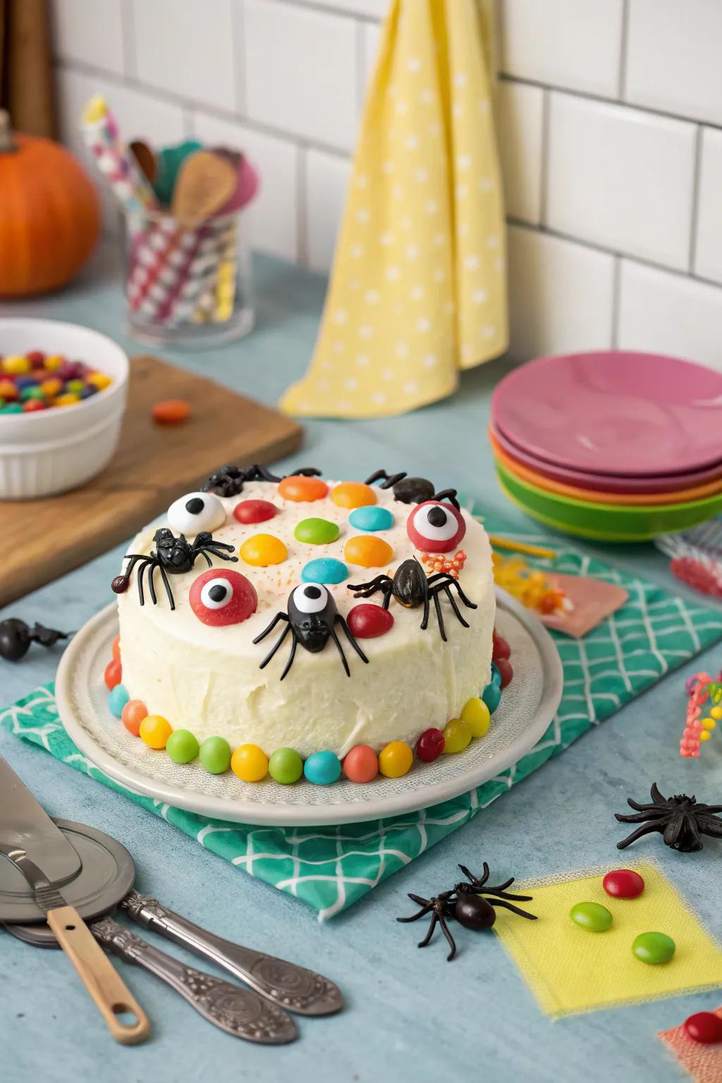 Whimsical sweet eyes inject persona into this cake.