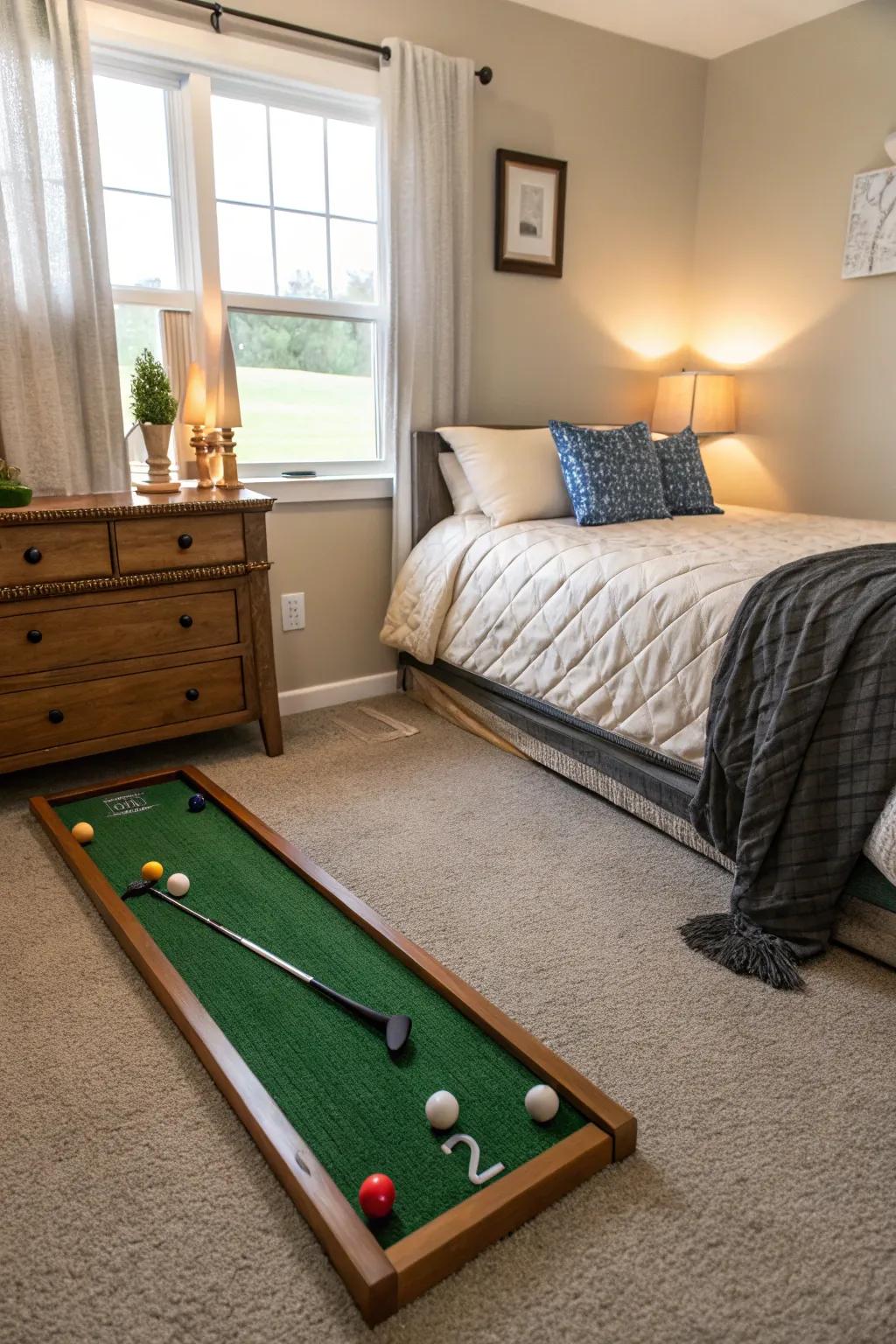 Interact with engaging sports decor.