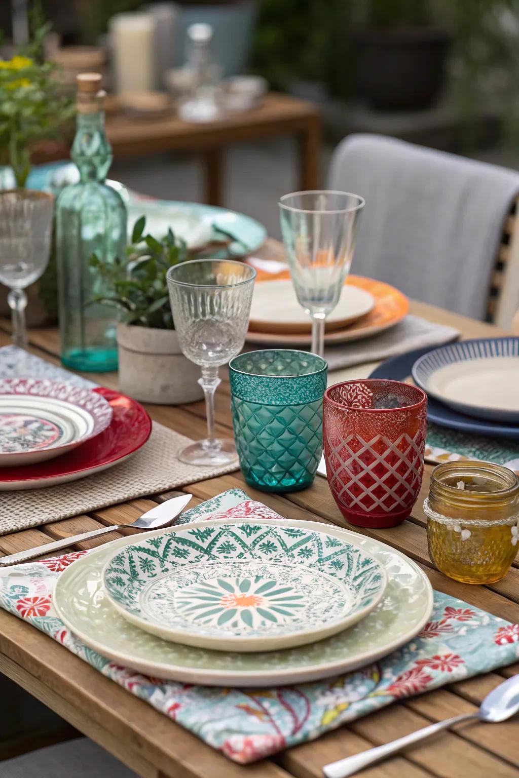 Blending and harmonizing varying styles crafts a vibrant table.