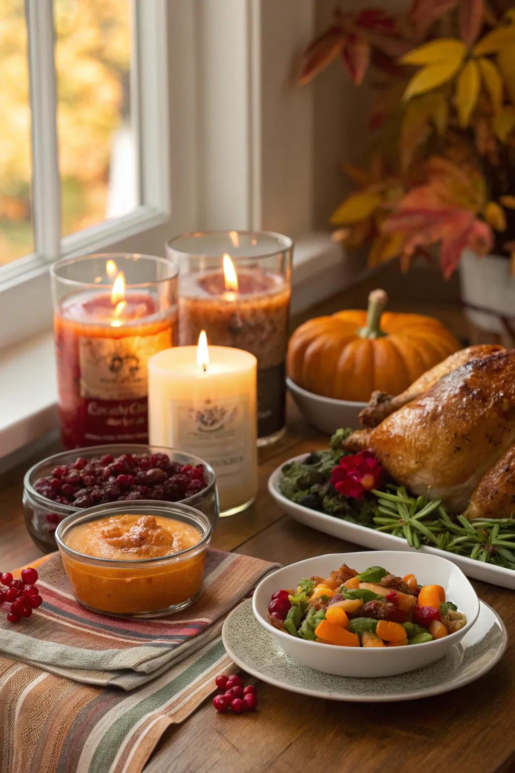 Autumn-scented lights enhance the celebratory atmosphere.