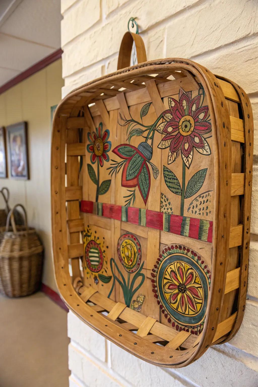 Transform your cargo net into artistic wall art.