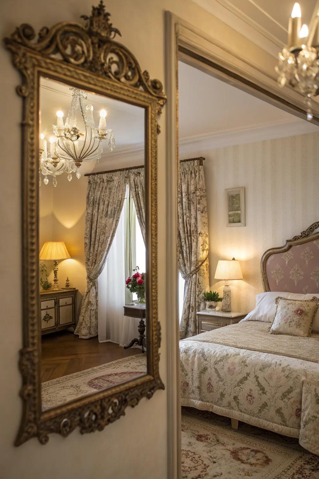 Vintage reflectors enhance light and inject elegance to your space.