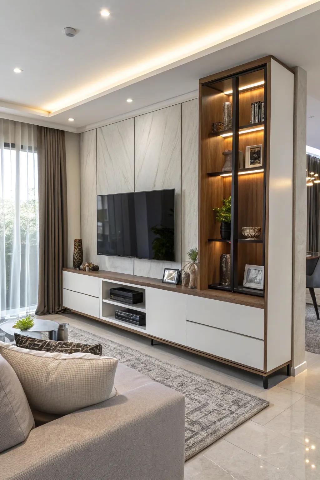 Hidden zones offer a clean, clutter-free appearance.