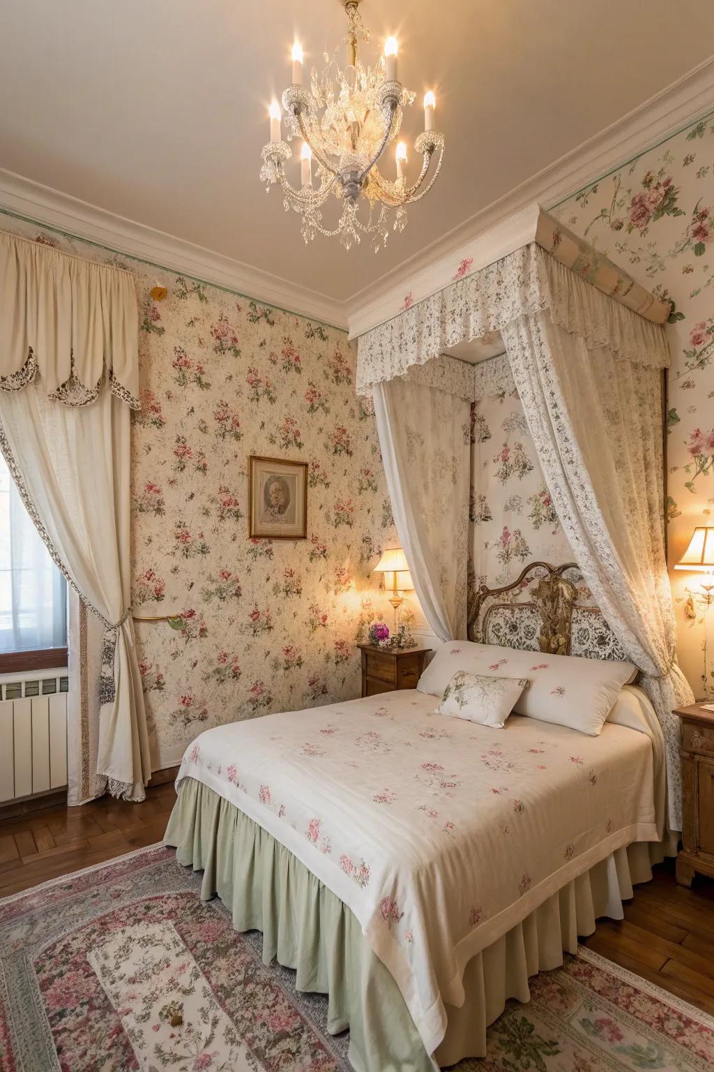 Vintage floral patterns that bring about nostalgia.