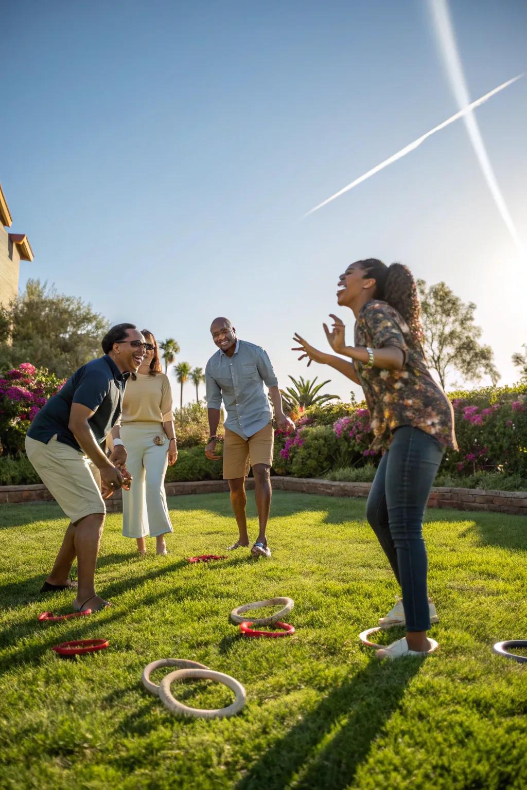 Horseshoe hurl brings neighborly competition and fun.