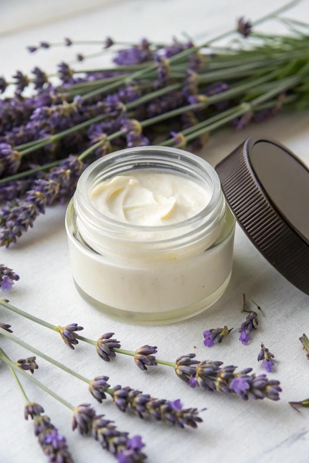 Nourish your hands with self-made lavender hand balm.
