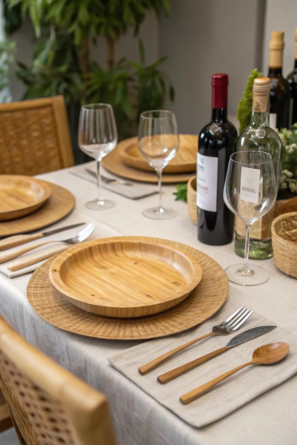 Eco-friendly tableware provides style with sustainability.