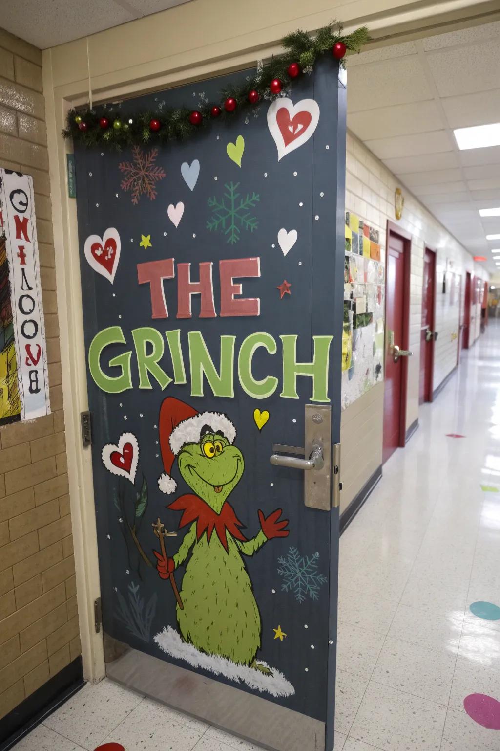 The Sourpuss imparts a mischievous contortion to this winter doorway