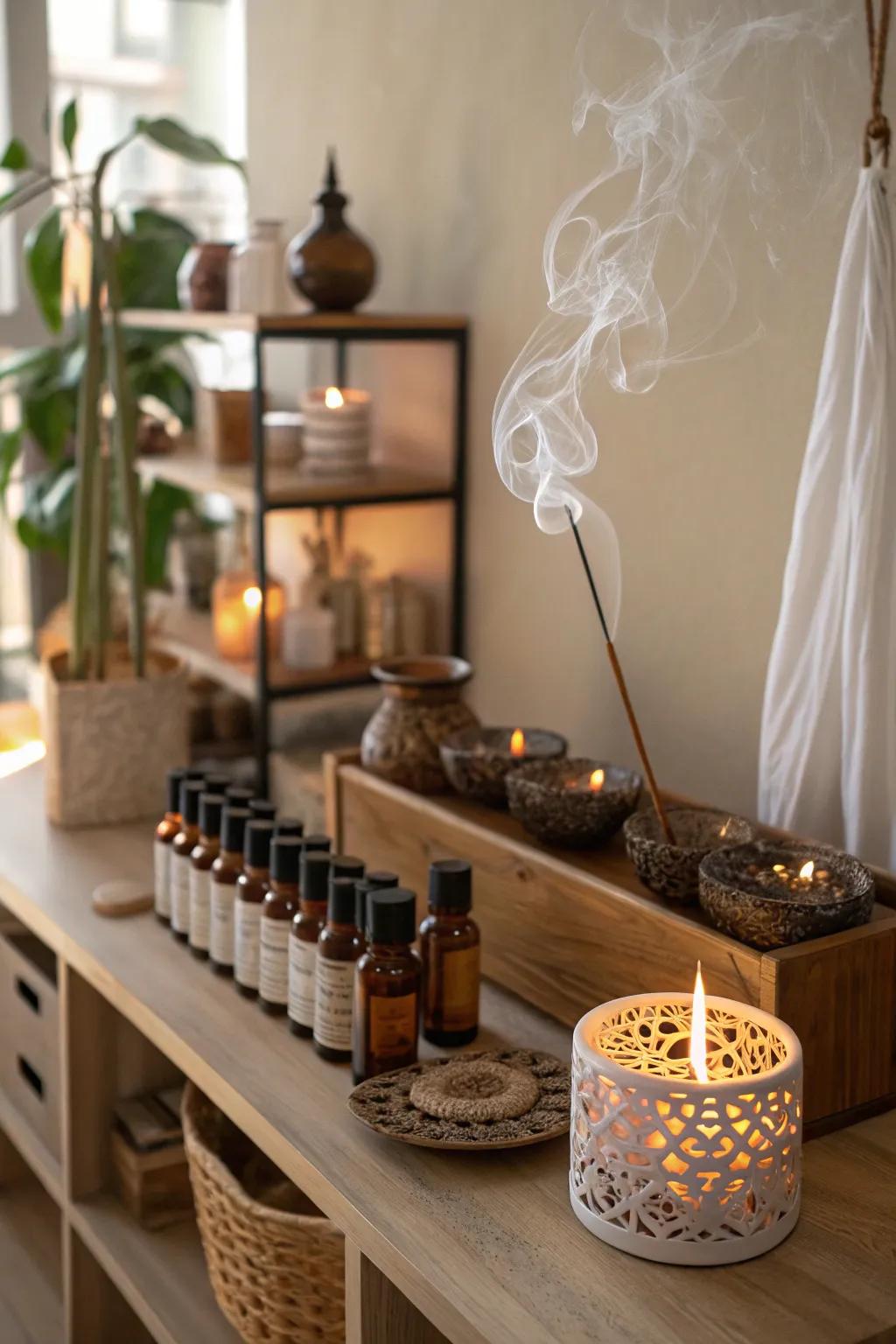 Scent complements such as incense append an aromatic layer to your mystical zone.