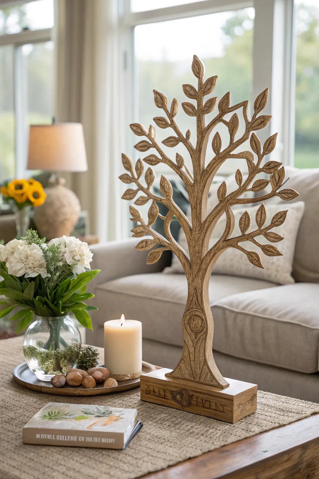 Celebrate nature's splendor through nature-inspired timber sculptures.