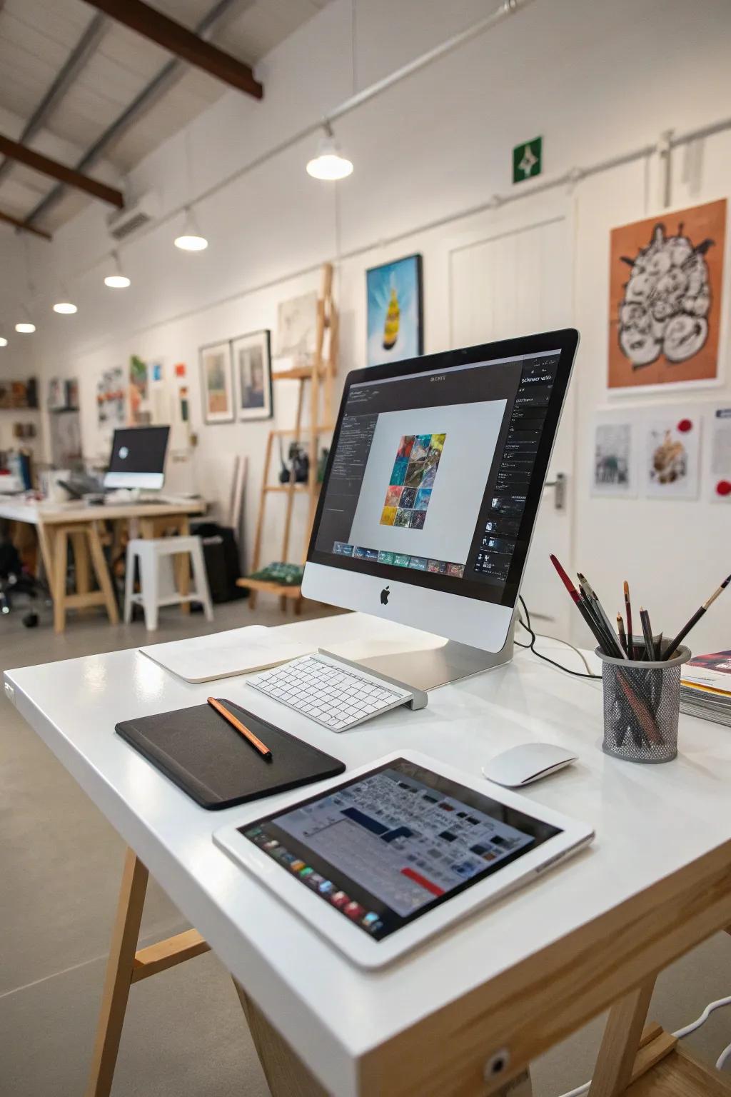 A digital area gives room for artistic transition.