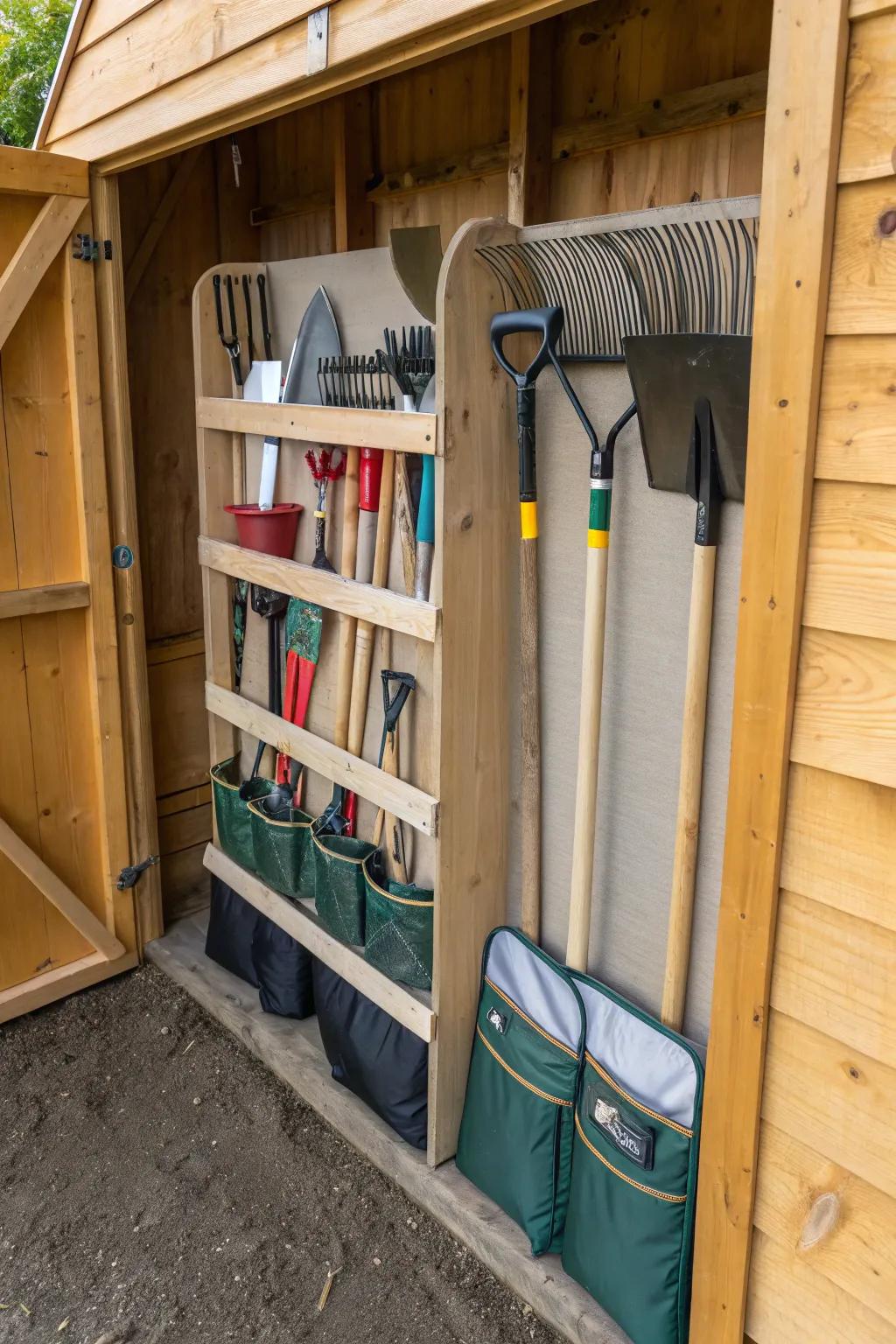 Space-saving and handy foldable tool organizers.