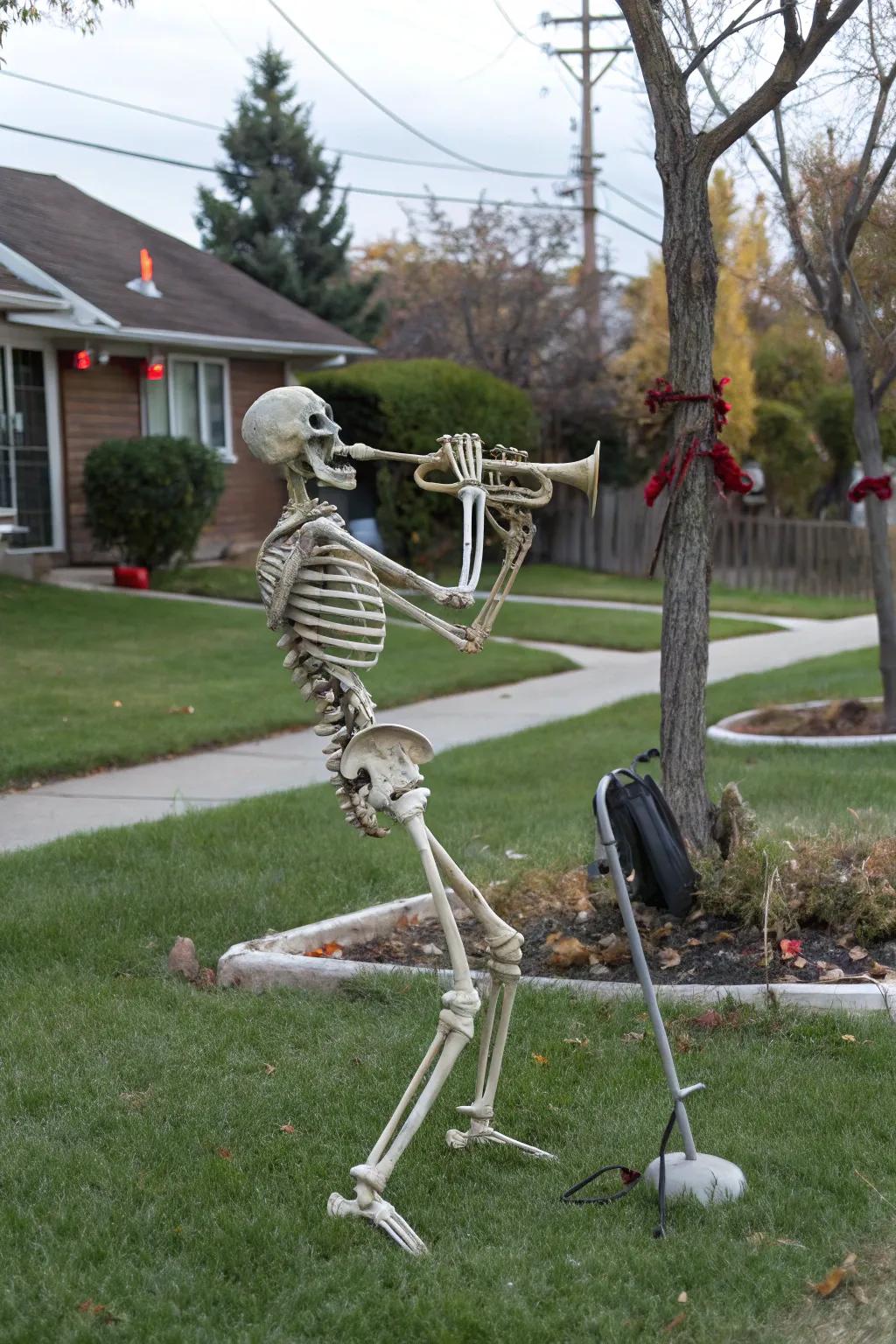 A sound skeleton introduces rhythm to the Halloween scene.