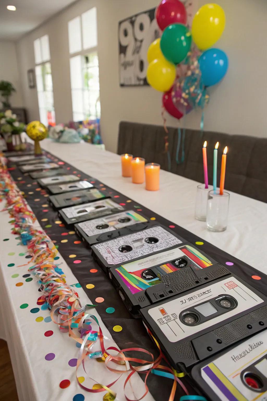 A compact disc table path contributes a creative accent to your celebration setup.