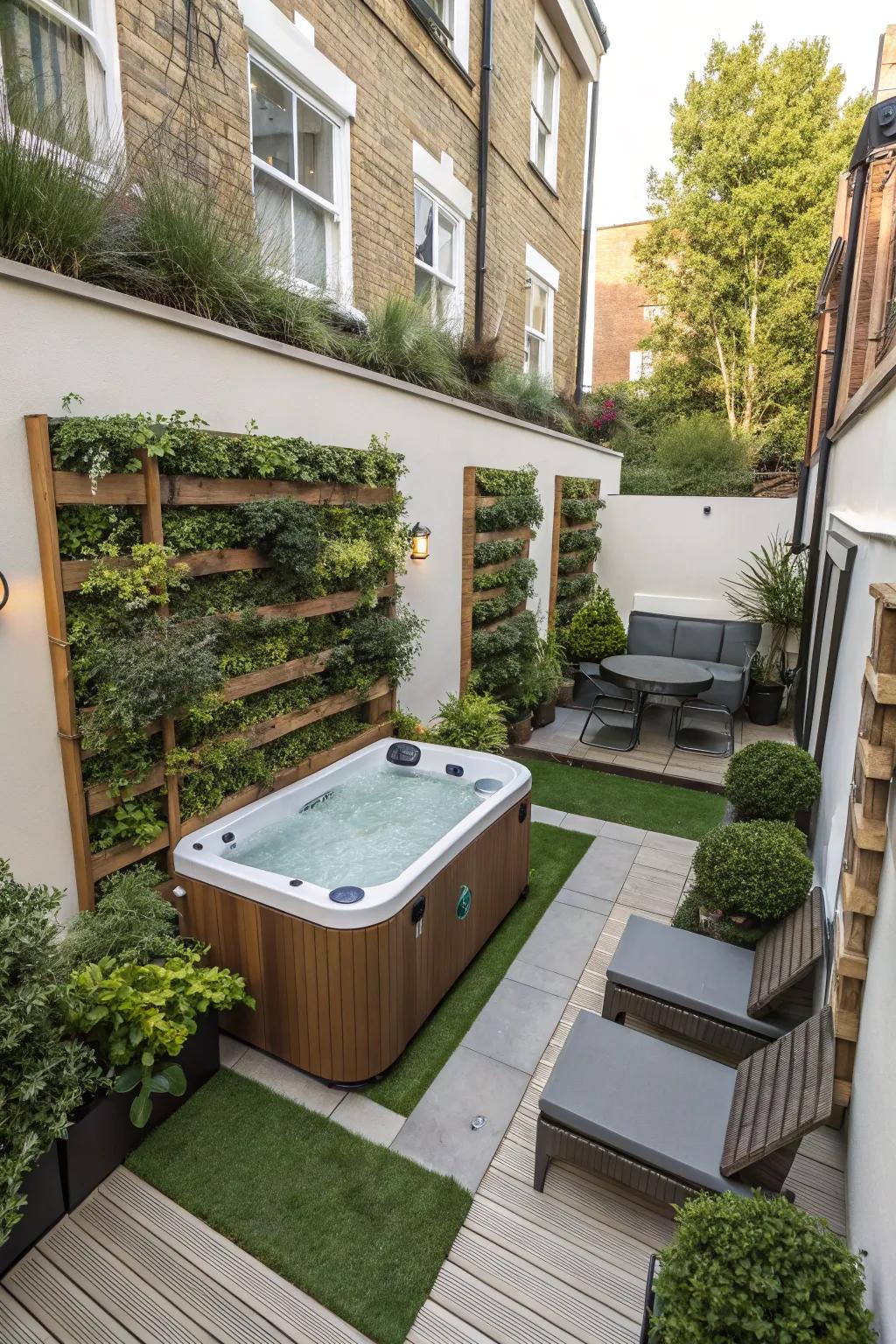 Intelligent blueprinting transmutes compact spaces into snug personal spa retreats.