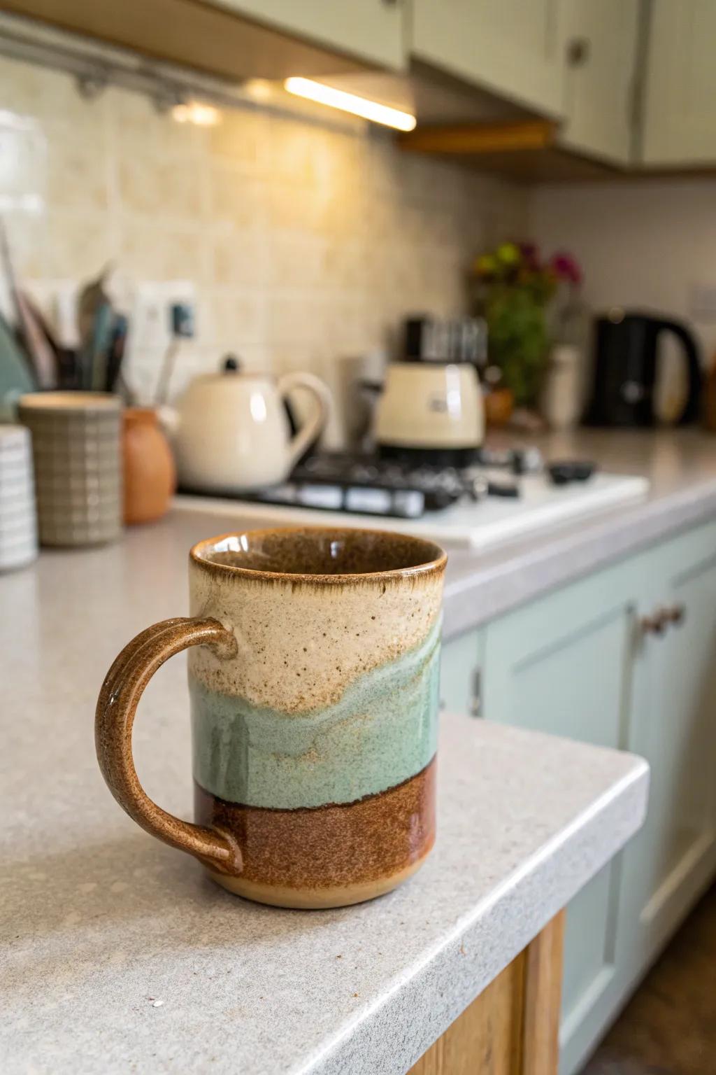 An artisan mug provides a great mix of artistry and functionality.