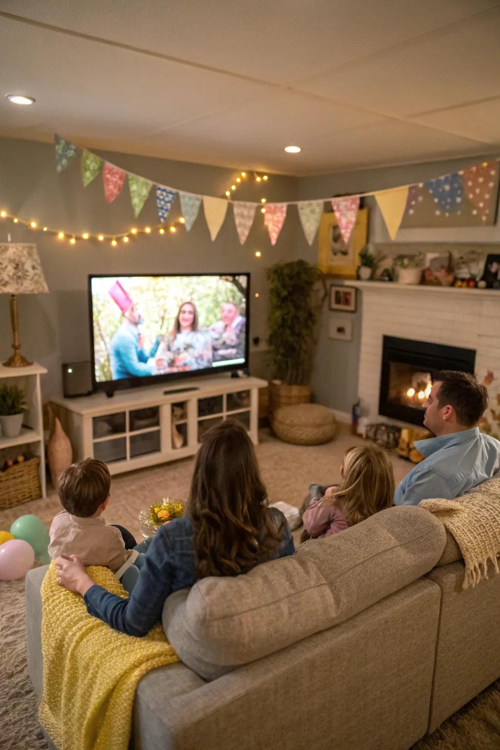 A reposeful Easter movie night to conclude the flawless day.