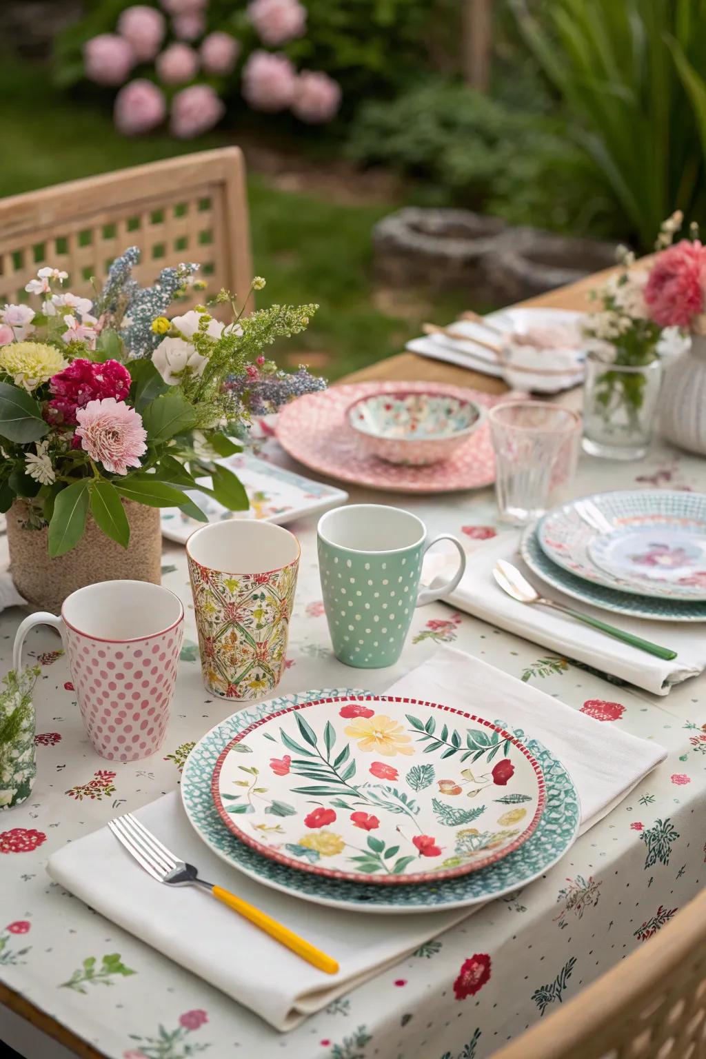 Eclectic location settings produce a customized and dynamic tablescape.