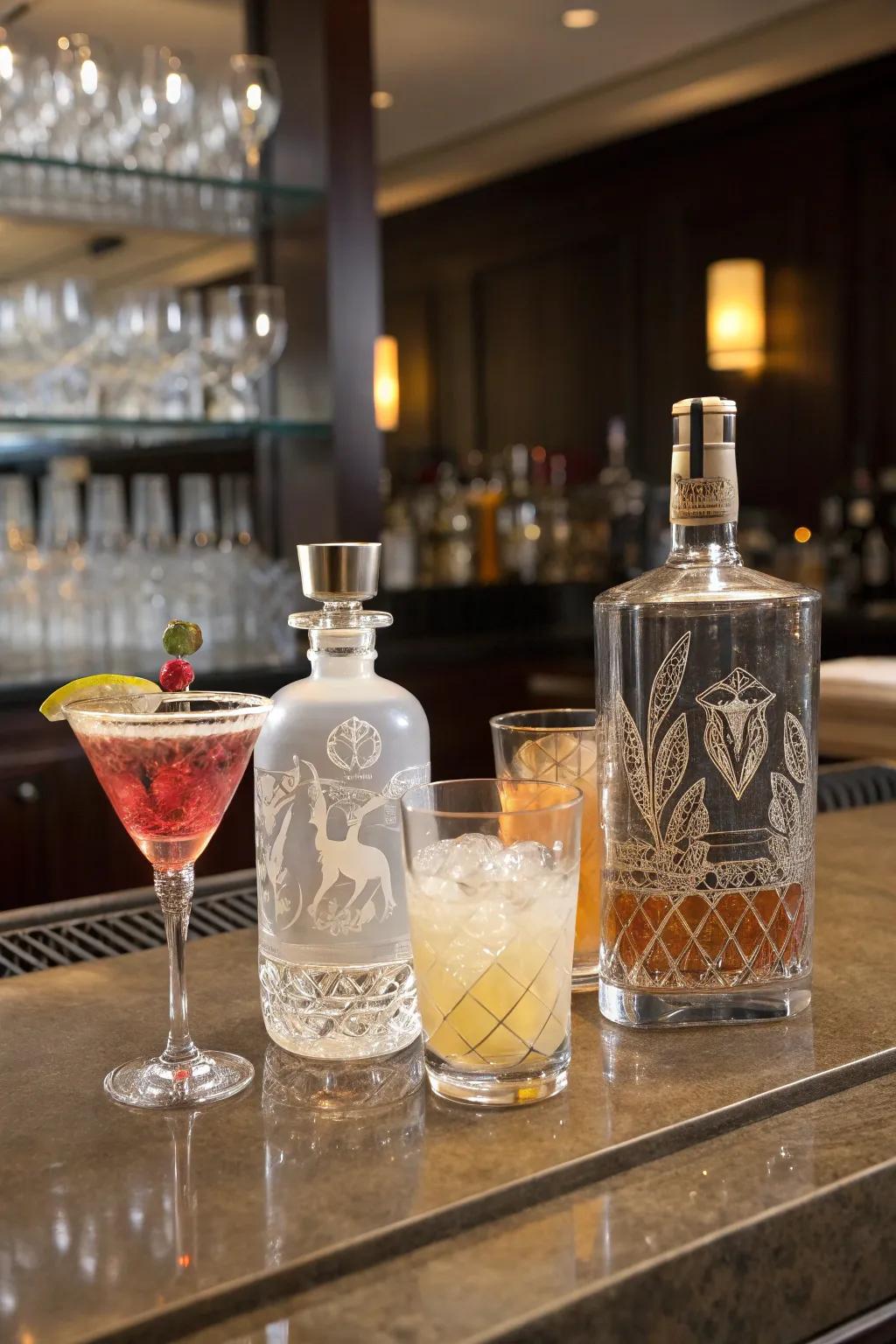 Tailored drinkware creates your guests to feel valued.