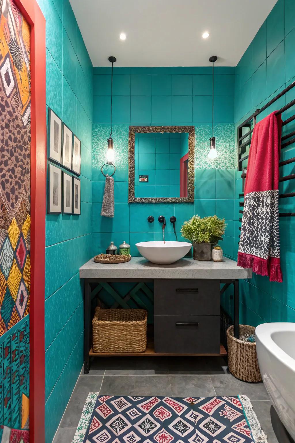 Adding vibrancy and a hint of the exotic, sky blue is sure to liven up your bathroom.