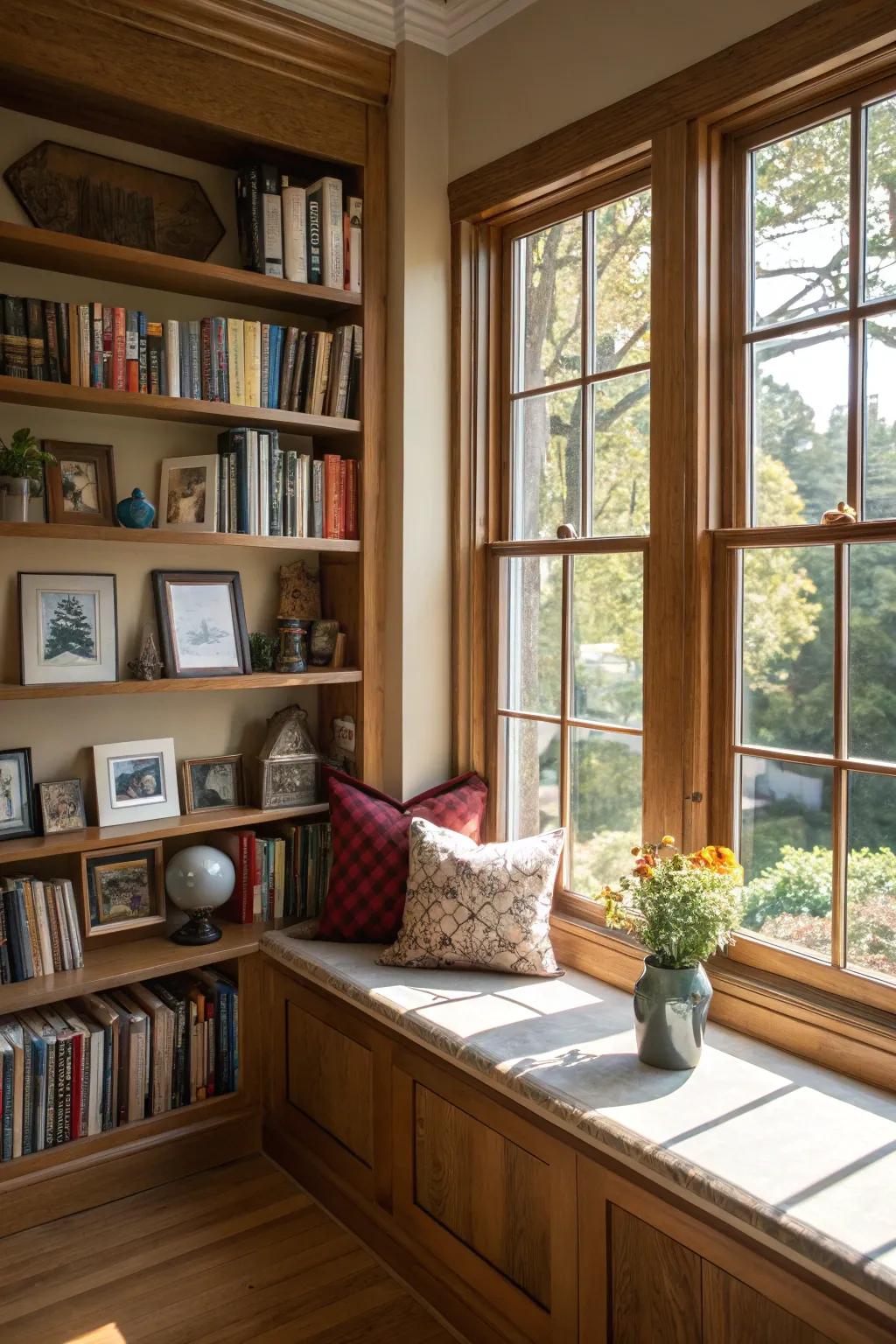 Adding shelves provides function alongside personal appeal.