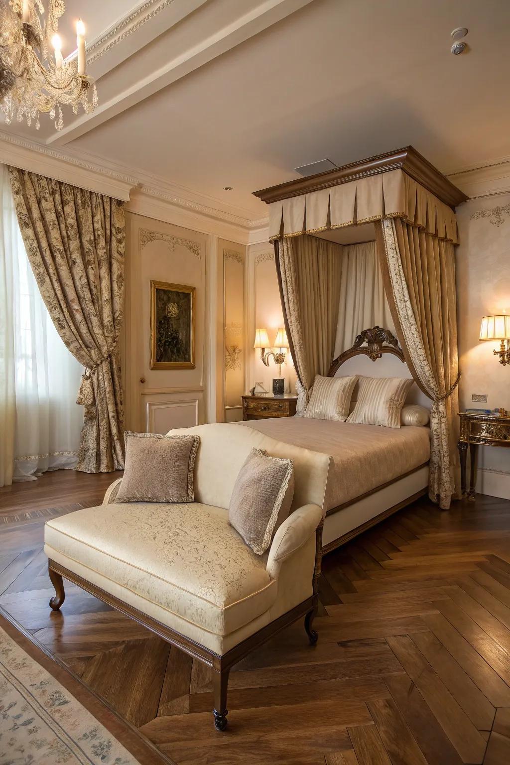 Longue chairs provide elegance and comfort for ultimate relaxation.